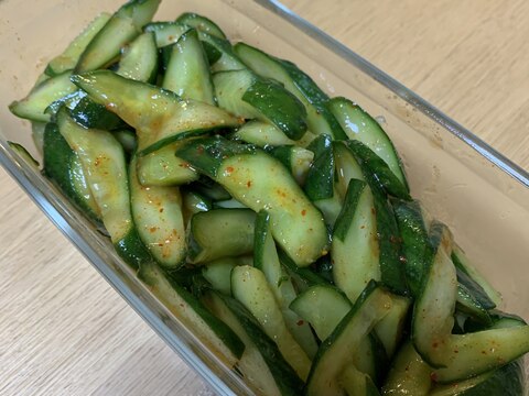 【超簡単常備菜】ピリ辛きゅうり